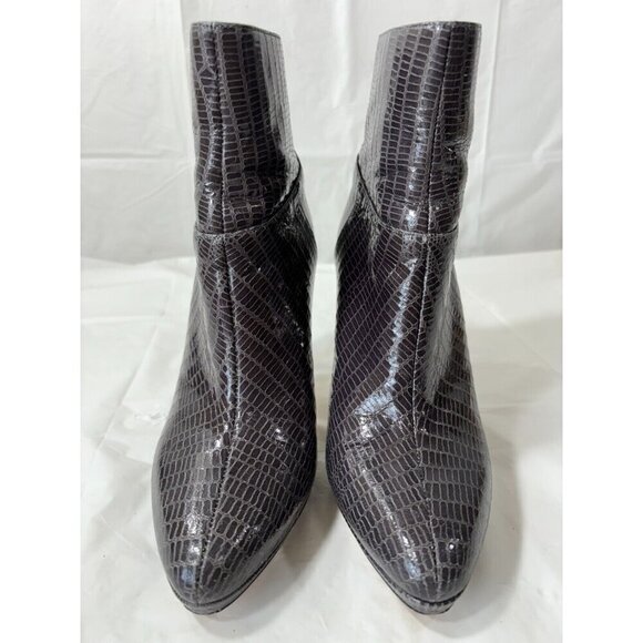 Jimmy Choo grey lizard embossed Leather Bootie Boots Size 8.5 - Picture 6 of 14